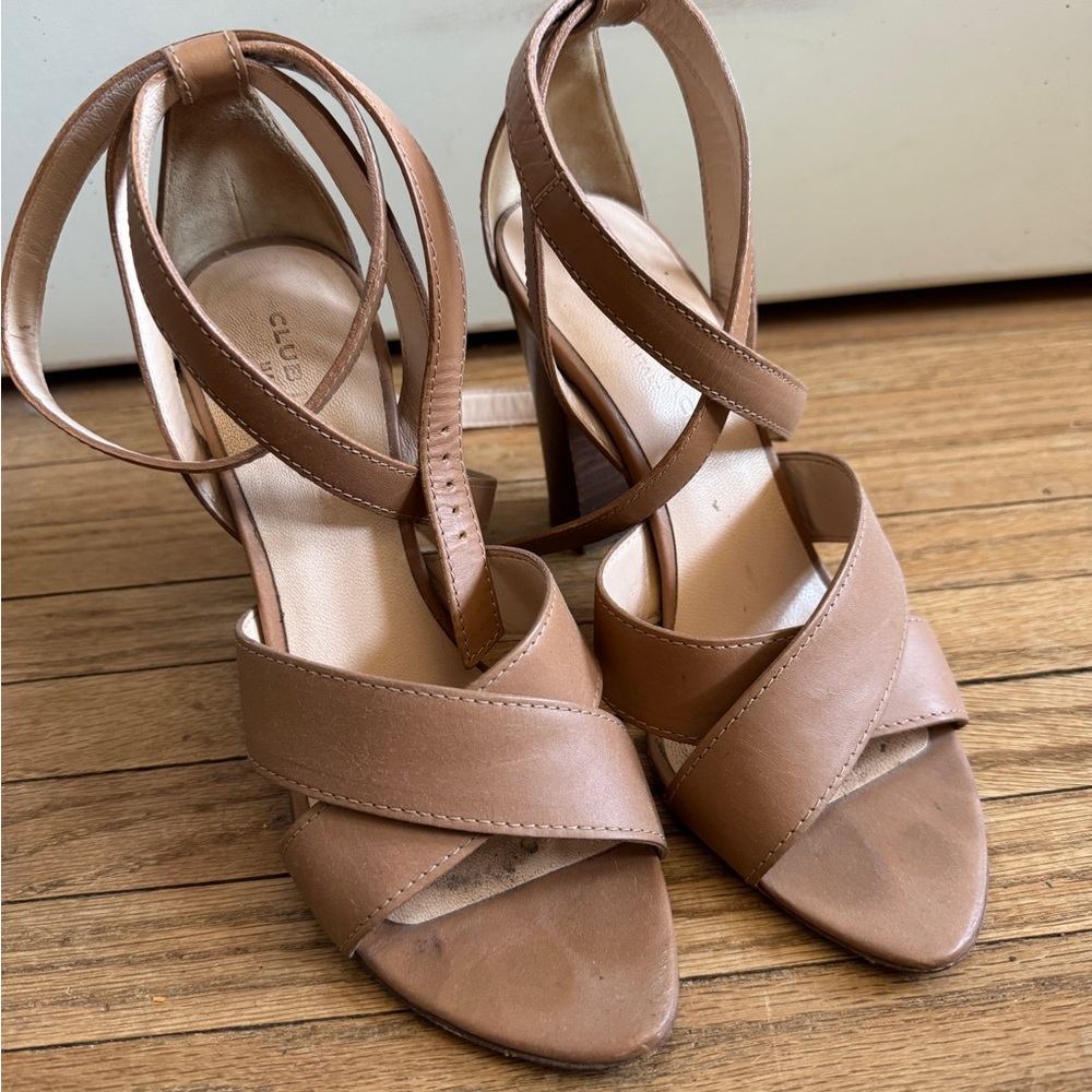 Women's Tan Strappy Heels